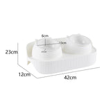 Maxbell Elevated Cat Bowls Raised Cat Food Bowls Pet Dishes for Cats and Small Dogs White
