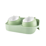Maxbell Elevated Cat Bowls Raised Cat Food Bowls Pet Dishes for Cats and Small Dogs Green