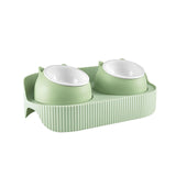 Maxbell Elevated Cat Bowls Raised Cat Food Bowls Pet Dishes for Cats and Small Dogs Green