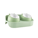 Maxbell Elevated Cat Bowls Raised Cat Food Bowls Pet Dishes for Cats and Small Dogs Green