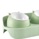 Maxbell Elevated Cat Bowls Raised Cat Food Bowls Pet Dishes for Cats and Small Dogs Green
