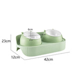 Maxbell Elevated Cat Bowls Raised Cat Food Bowls Pet Dishes for Cats and Small Dogs Green