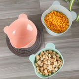 Maxbell Raised Cat Bowls Indoor Cats Lightweight Neck Protection Cute for Kitty Pink
