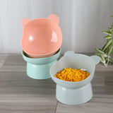 Maxbell Raised Cat Bowls Indoor Cats Lightweight Neck Protection Cute for Kitty Pink