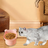 Maxbell Raised Cat Bowls Indoor Cats Lightweight Neck Protection Cute for Kitty Pink