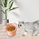 Maxbell Raised Cat Bowls Indoor Cats Lightweight Neck Protection Cute for Kitty Pink
