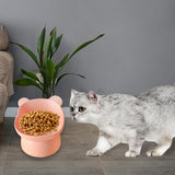 Maxbell Raised Cat Bowls Indoor Cats Lightweight Neck Protection Cute for Kitty Pink