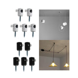 Maxbell 5Pcs Pendant Light Cable Hook Pendant Fitting for Dining Room European Lamps White