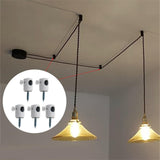 Maxbell 5Pcs Pendant Light Cable Hook Pendant Fitting for Dining Room European Lamps White