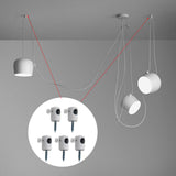 Maxbell 5Pcs Pendant Light Cable Hook Pendant Fitting for Dining Room European Lamps White