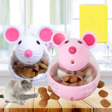 Maxbell Cat Food Ball Mouse Shape Cat Food Dispensing Ball Cat Leaking Food Ball Pink