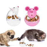 Maxbell Cat Food Ball Mouse Shape Cat Food Dispensing Ball Cat Leaking Food Ball Pink