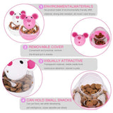 Maxbell Cat Food Ball Mouse Shape Cat Food Dispensing Ball Cat Leaking Food Ball Pink