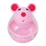 Maxbell Cat Food Ball Mouse Shape Cat Food Dispensing Ball Cat Leaking Food Ball Pink