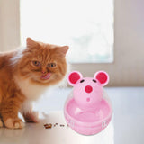Maxbell Cat Food Ball Mouse Shape Cat Food Dispensing Ball Cat Leaking Food Ball Pink