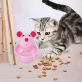 Maxbell Cat Food Ball Mouse Shape Cat Food Dispensing Ball Cat Leaking Food Ball Pink