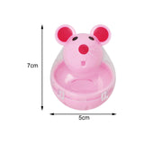 Maxbell Cat Food Ball Mouse Shape Cat Food Dispensing Ball Cat Leaking Food Ball Pink