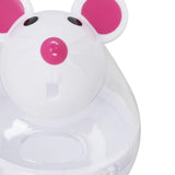 Maxbell Cat Food Ball Mouse Shape Cat Food Dispensing Ball Cat Leaking Food Ball White