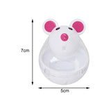 Maxbell Cat Food Ball Mouse Shape Cat Food Dispensing Ball Cat Leaking Food Ball White