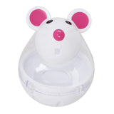 Maxbell Cat Food Ball Mouse Shape Cat Food Dispensing Ball Cat Leaking Food Ball White