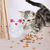 Maxbell Cat Food Ball Mouse Shape Cat Food Dispensing Ball Cat Leaking Food Ball White