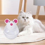 Maxbell Cat Food Ball Mouse Shape Cat Food Dispensing Ball Cat Leaking Food Ball White