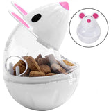 Maxbell Cat Food Ball Mouse Shape Cat Food Dispensing Ball Cat Leaking Food Ball White