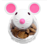 Maxbell Cat Food Ball Mouse Shape Cat Food Dispensing Ball Cat Leaking Food Ball White