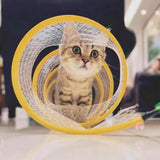 Maxbell Cat Tunnel Tube Foldable Tubes Spiral Tunnel Cat Runway for Mouse