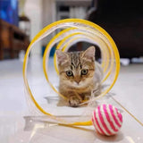 Maxbell Cat Tunnel Tube Foldable Tubes Spiral Tunnel Cat Runway for Ball