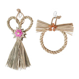 Maxbell Bird Swing Chewing Toy Pet Woven Multifunction Stable for Cockatiel Bird Round