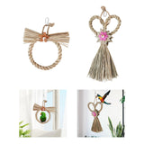 Maxbell Bird Swing Chewing Toy Pet Woven Multifunction Stable for Cockatiel Bird Round