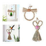 Maxbell Bird Swing Chewing Toy Pet Woven Multifunction Stable for Cockatiel Bird Round