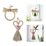Maxbell Bird Swing Chewing Toy Pet Woven Multifunction Stable for Cockatiel Bird Round