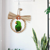 Maxbell Bird Swing Chewing Toy Pet Woven Multifunction Stable for Cockatiel Bird Round