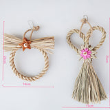 Maxbell Bird Swing Chewing Toy Pet Woven Multifunction Stable for Cockatiel Bird Round