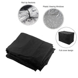 Maxbell Rabbit Hutch Cover Viewing Window for Pet House Small Animal Hutch Hen House Black 180x52x86cm
