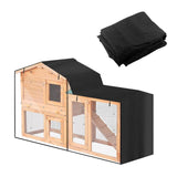 Maxbell Rabbit Hutch Cover Viewing Window for Pet House Small Animal Hutch Hen House Black 180x52x86cm