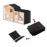 Maxbell Rabbit Hutch Cover Viewing Window for Pet House Small Animal Hutch Hen House Black 180x52x86cm