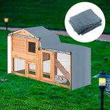 Maxbell Rabbit Hutch Cover Viewing Window for Pet House Small Animal Hutch Hen House Gray 147x52x86cm