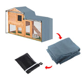 Maxbell Rabbit Hutch Cover Viewing Window for Pet House Small Animal Hutch Hen House Gray 147x52x86cm