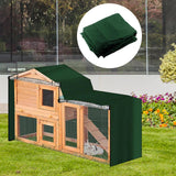 Maxbell Rabbit Hutch Cover Viewing Window for Pet House Small Animal Hutch Hen House Green 180x52x86cm