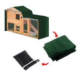 Maxbell Rabbit Hutch Cover Viewing Window for Pet House Small Animal Hutch Hen House Green 180x52x86cm