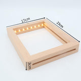 Maxbell Wooden Photo Frame Lightweight Decoration Touch Luminous Men Couple Children 23cmx17cmx2cm