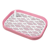 Maxbell Dog Toilet Puppy Potty Tray for Cat Training Pad Holder Dog Potty Tray Pink White