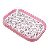 Maxbell Dog Toilet Puppy Potty Tray for Cat Training Pad Holder Dog Potty Tray Pink White