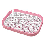 Maxbell Dog Toilet Puppy Potty Tray for Cat Training Pad Holder Dog Potty Tray Pink White