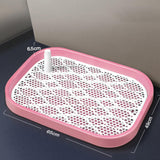 Maxbell Dog Toilet Puppy Potty Tray for Cat Training Pad Holder Dog Potty Tray Pink White