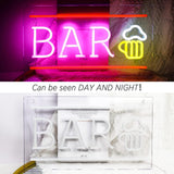 Maxbell Bar Neon Light Sign for Home Bar Men Cave Wall Decor LED Night Lamp