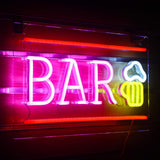 Maxbell Bar Neon Light Sign for Home Bar Men Cave Wall Decor LED Night Lamp
